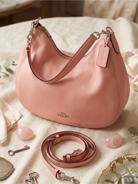 Coach Pink Leather Shoulder Bag